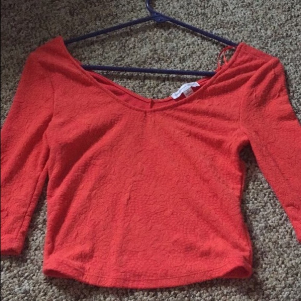 Burnt orange crop top